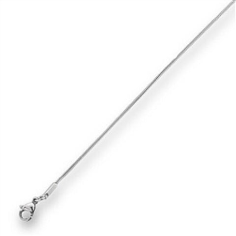 16 in 1.2 mm STAINLESS STEEL SNAKE CHAIN with lobster clasp