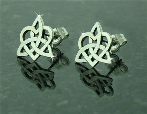 316 L Stainless Steel Celtic Sister's knot/Family knot POST earrings 1/2 inch