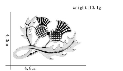 Alloy Celtic Scottish Double Thistle Pin