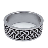 8 mm Celtic Knot Ring -  Stainless Steel Size 8-14