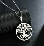 316L Stainless Steel Tree of Life Necklace with 45 cm chain plus 6 in extender