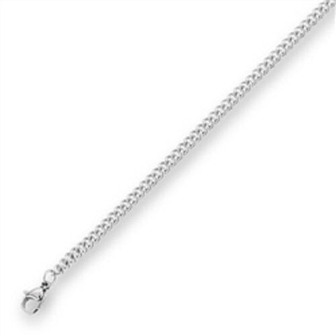 Stainless Steel 24 in 4mm Curb Chain with lobster clasp