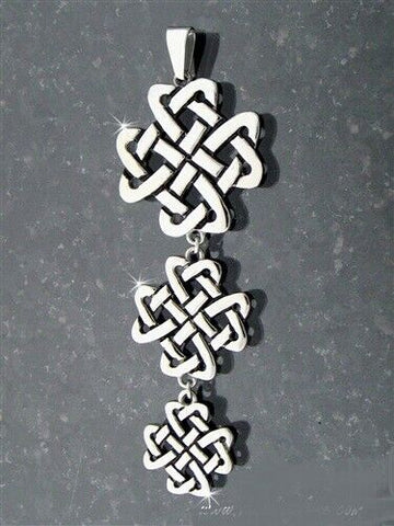 Triple Celtic Love Knot Cross Pendant