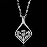Celtic  Scottish Thistle Necklace with 20 inch chain