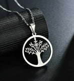 316L Stainless Steel Tree of Life Necklace with 45 cm chain plus 6 in extender