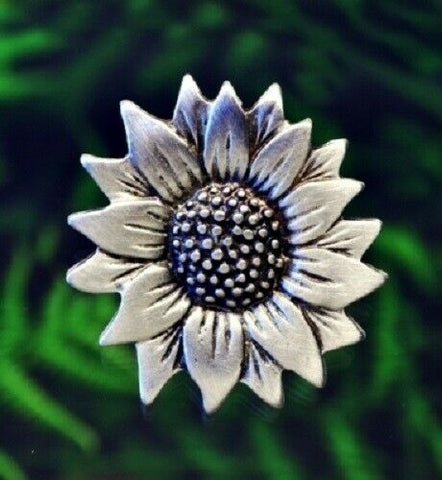 Pewter Sunflower Lapel Pin Made in USA - Bedazzled Designs