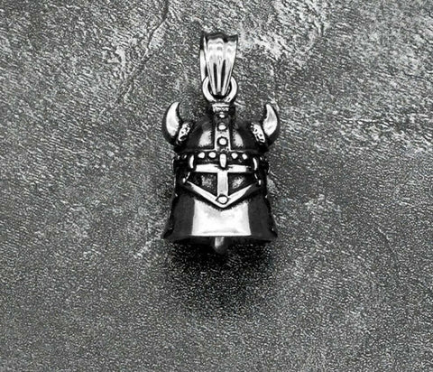 STAINLESS STEEL  Viking Helmet Bell Pendant - Bedazzled Designs
