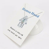 Alloy Hamsa Hand Necklace 45 cm plus 5cm chain