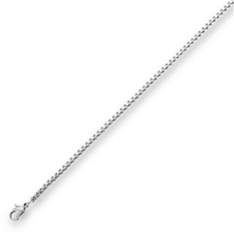 Stainless Steel Rounded Box Chain 2.5mm (17,18,20,24 and 30 inches long)