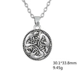Double Sided Celtic Knotted Cats Necklace with 18 in Chain and 2 inch extender