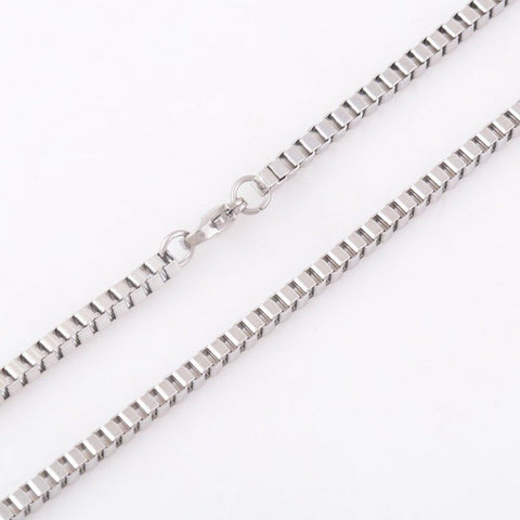 Stainless Steel 22 (56cm) Inch 3 mm Box Neck Chain Necklace