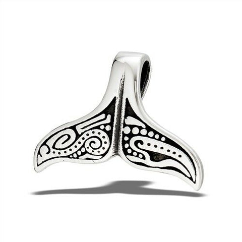 Stainless Steel Whale's Tail with Design Pendant no chain
