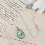 Ocean Starfish/shell Transparent Resin Necklace Ball Chain Silver Plated 18 in - Bedazzled Designs
