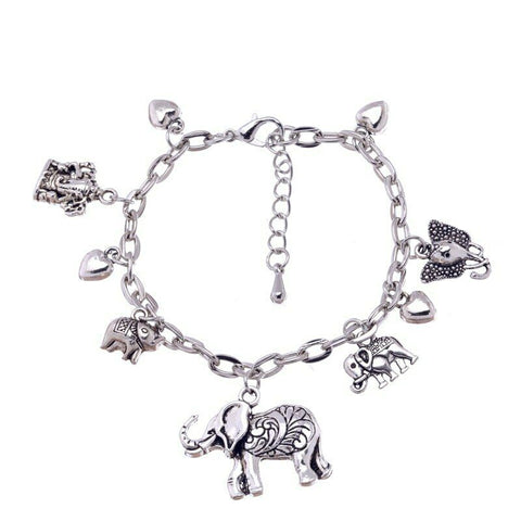Alloy Elephant 18 cm plus 5 cm extender Bracelet