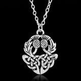 Celtic  Scottish Thistle  Necklace with 20 inch chain