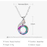 Alloy Necklace Silver Tone Peacock with Multicolor Rhinestone 52cm(20 4/8")chain