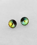 Vitrail Medium made with  Swarovski Crystal  Stud Earrings 12 mm