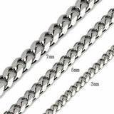 Stainless Steel 24 in 5 mm link Cuban curb  Chain Necklace
