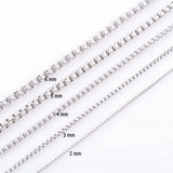Stainless Steel 65 cm (25.56Inch) 3 mm Rounded Box Neck Chain Necklace