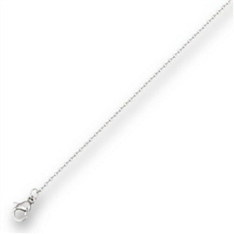 STAINLESS STEEL 1.5mm ROUND Cable CHAIN 18 Inches