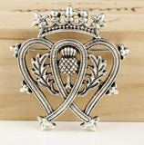 Silver-Plated Luckenbooth Scottish Thistle Pin