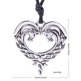 Double Sided Celtic Knots Horse Necklace with Full Length Adjusting Black Cord