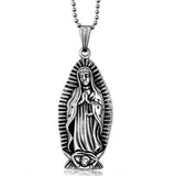 Stainless Steel Our Lady of Guadalupe Pendant and Chain