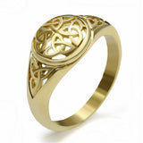 316 L Stainless Steel Gold Celtic Knot and Trinity  Ring