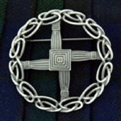 Pewter Celtic St bridget's cross Pin/Pendant