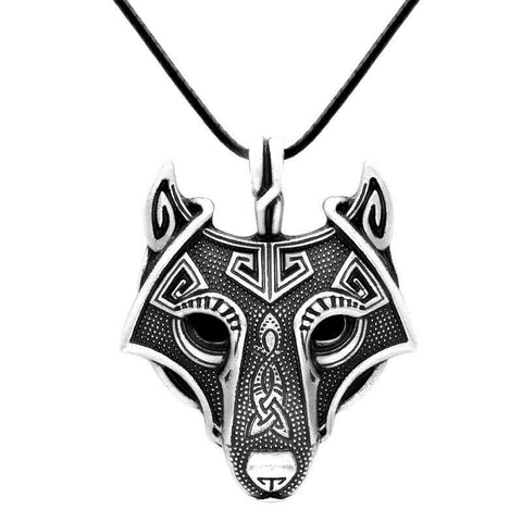 Viking Wolf Necklace with 20 in cord including the 2 in extender