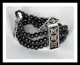 Pewter Hematite & Celtic Knot Stretch Bracelet