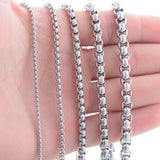 Stainless Steel 70 cm (27.55 inch) 3 mm Rounded Box Neck Chain Necklace