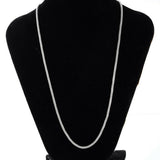 Stainless Steel 23.6 Inch (60 cm) 2.4mm Mesh Chain Necklace