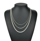 Stainless Steel 55 cm ( 21.7 in)  1.5mm Flat Snake Blade Chain