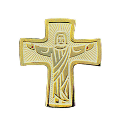 Gold Plated Risen Christ Lapel Pin (2 pieces)