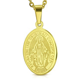 Virgin Mary Gold Plated Stainless Steel Pendant