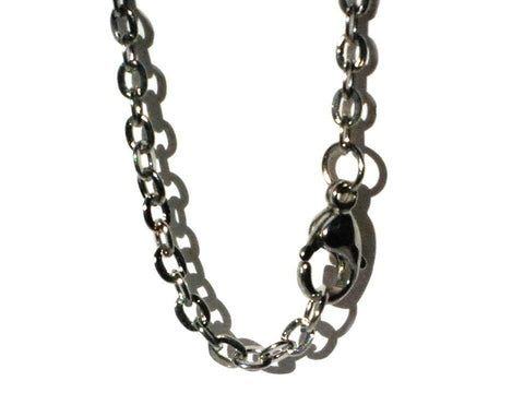 Stainless Steel 18 Inch 3mm Oval Link Neck Chain Necklace