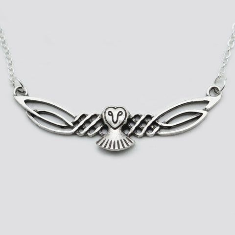Celtic  Owl pendant with chain 20 in plus 2 in length of pendant