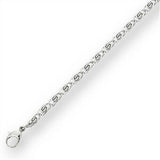 Stainless Steel Scroll Anklet 9.5 inches with 2 in extender