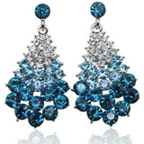 Austrian rhinestone crystal droplet earrings with stud posts