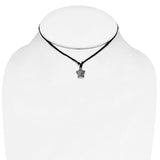 Stainless Steel 2-tone Star Jigsaw Pendant Adjustable Black String Cord Necklace - Bedazzled Designs