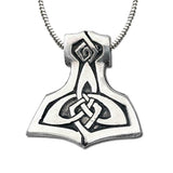 Brigid's Celtic Hammer Pewter Pendant with 21 inch snake chain made in USA