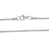 Stainless Steel 25.6 Inch (65 cm) 2.4mm Mesh Chain Necklace