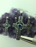 Celtic High Cross with CZ and 22 in chain with 2 inch extender