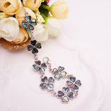 Abalone Four Leaf Clover bracelet 7 in plus 2 in extender