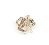 Black Shamrock Pin with Crystals
