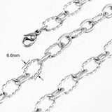 STAINLESS STEEL Twisted Egg Rolo Chain 70 cm  (27.56 in)