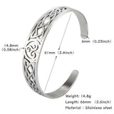 Stainless Steel Triskele Celtic Knot Bracelet Cuff