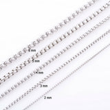 316L Stainless Steel 65 cm (25.6 Inch) 2 mm Rounded Box Neck Chain Necklace