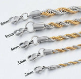 Stainless Steel 20 Inch 2 mm  Rope Necklace